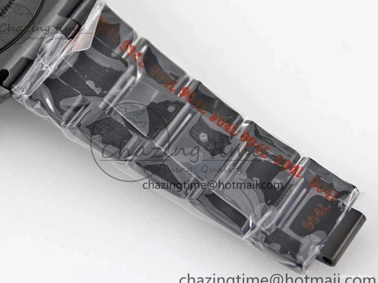 0223 Daytona All Black PVD TWF Best Edition Purple Diamonds Bezel Black Dial on PVD Bracelet SA Lightweight 2446